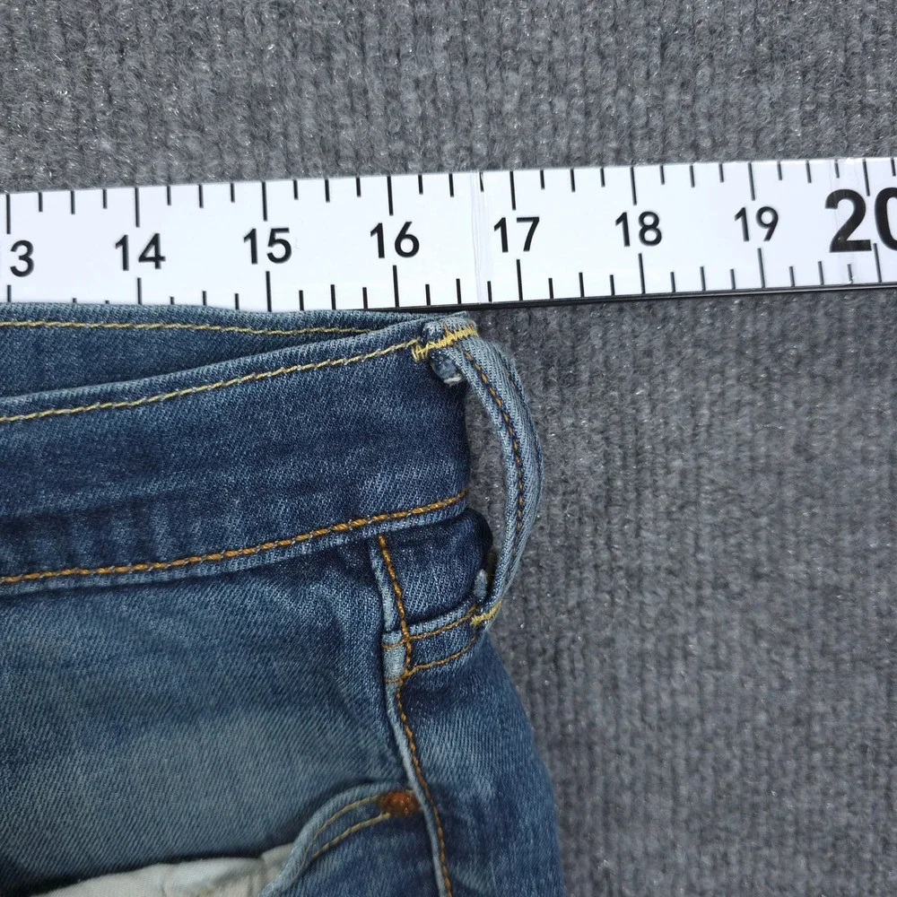Levi 511 Jeans Mens W34 L34 Blue Slim Fit Denim High Rise Distressed Grunge